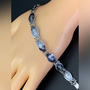 Vintage SIAM 925 Sterling Silver Bracelet Dancing Goddess